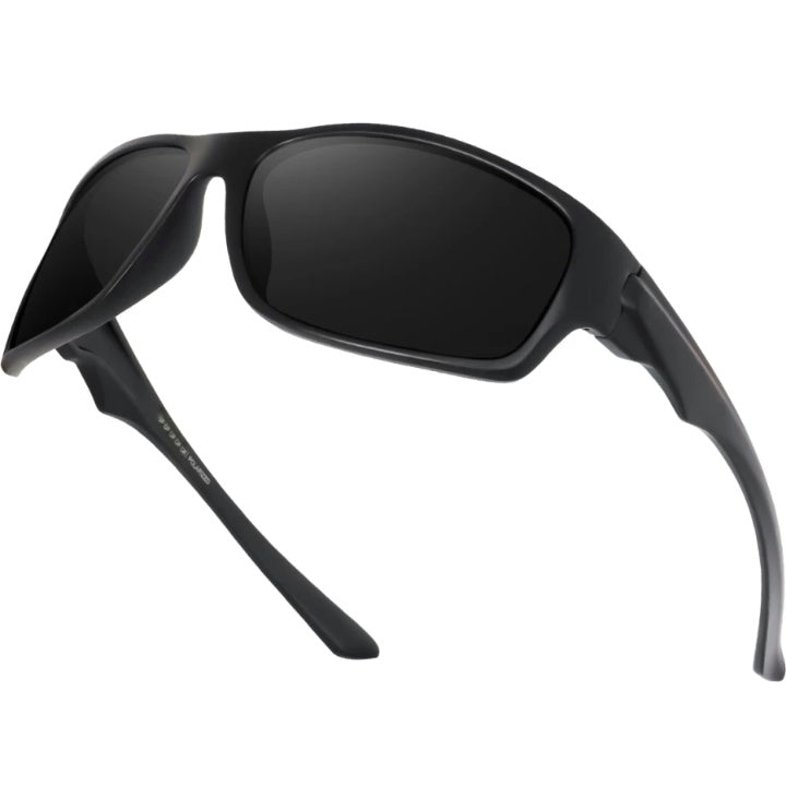 Polarized Black Curved Sunglasses