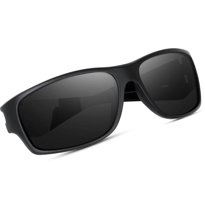 Polarized Black Curved Sunglasses