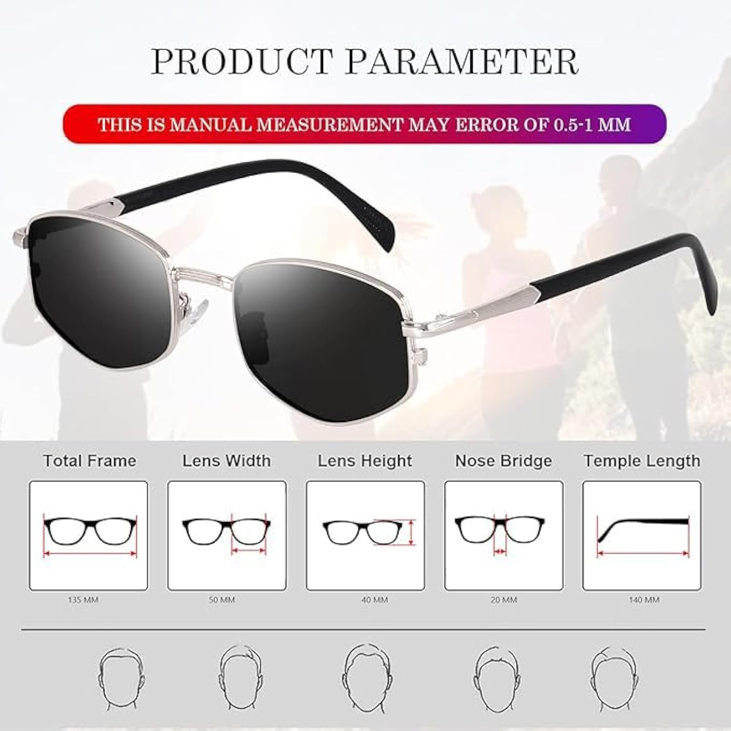 Metallic Black Sunglasses