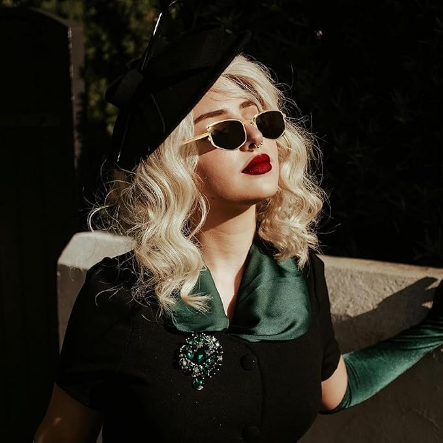 Metallic Black Sunglasses