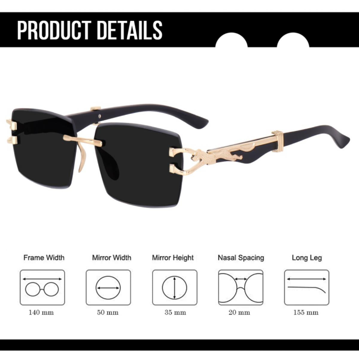 Cherry Rimless Sunglasses