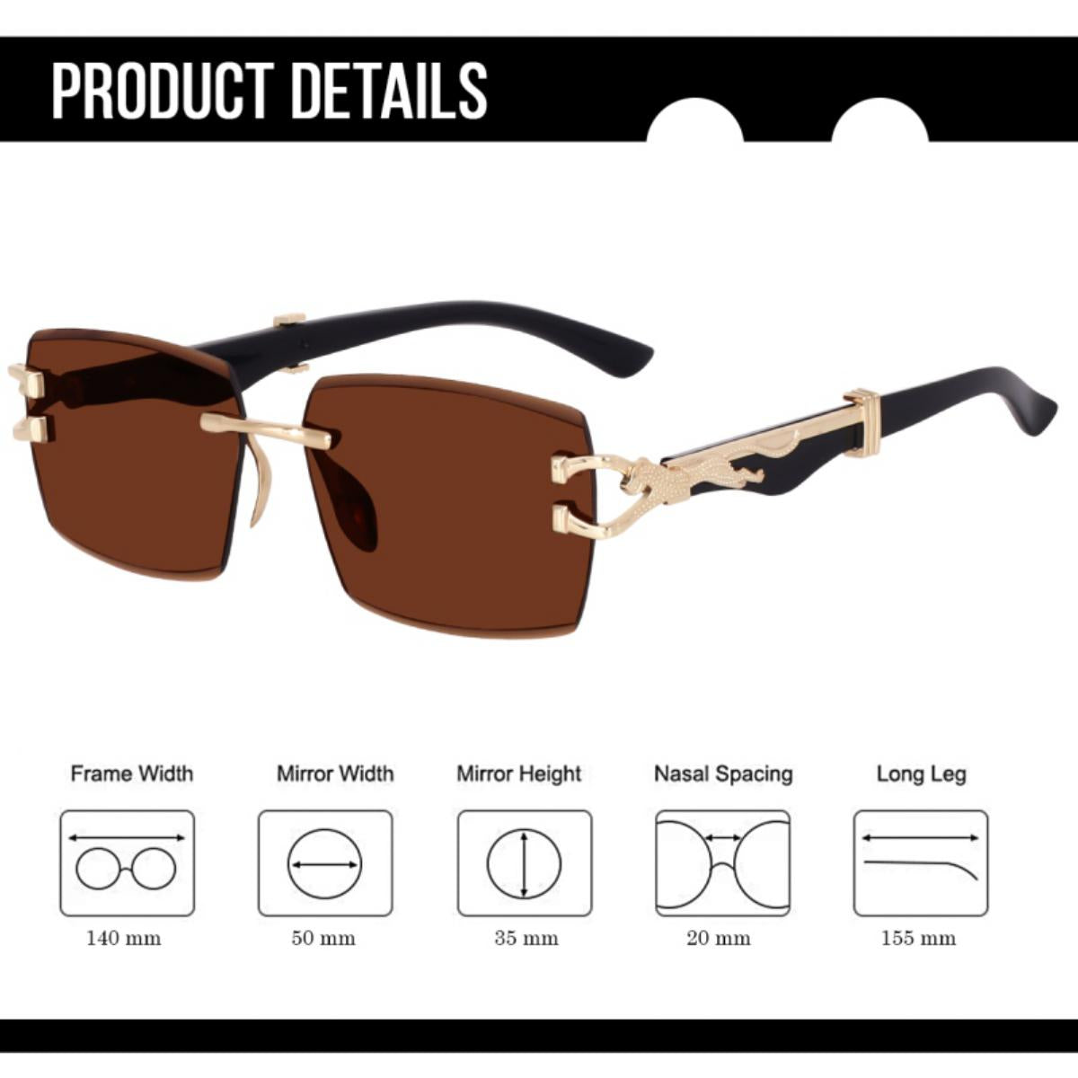Cherry Rimless Sunglasses