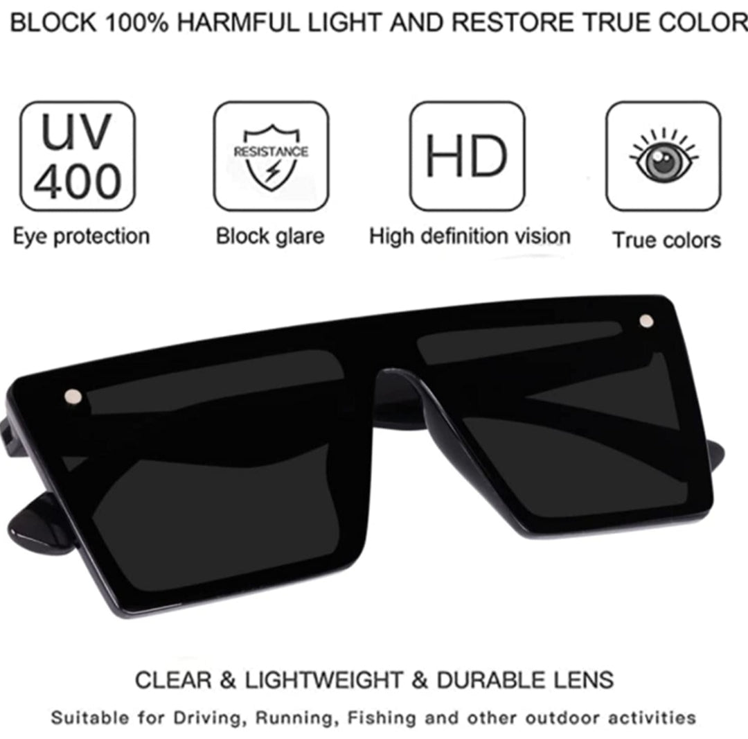 Full Black Square Sunglasses
