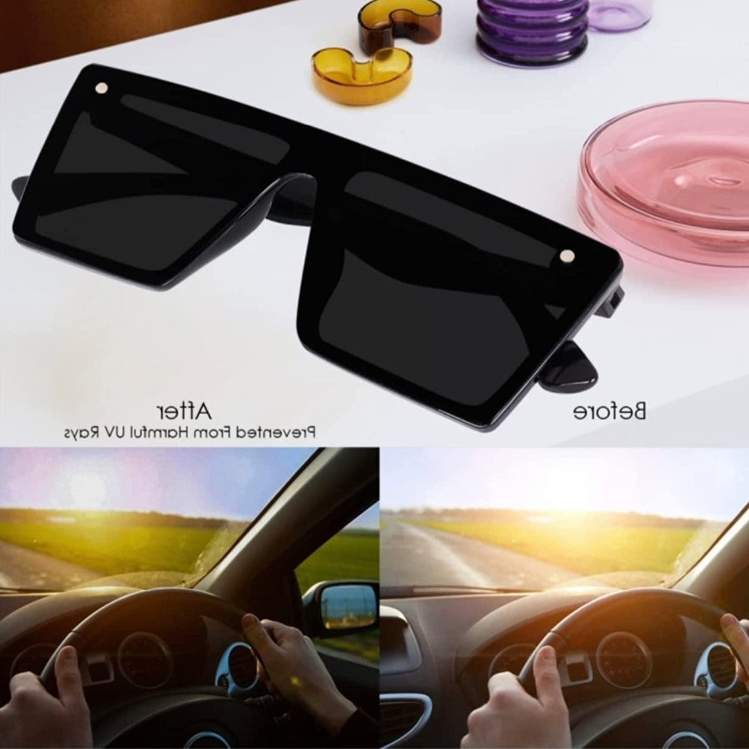 Full Black Square Sunglasses