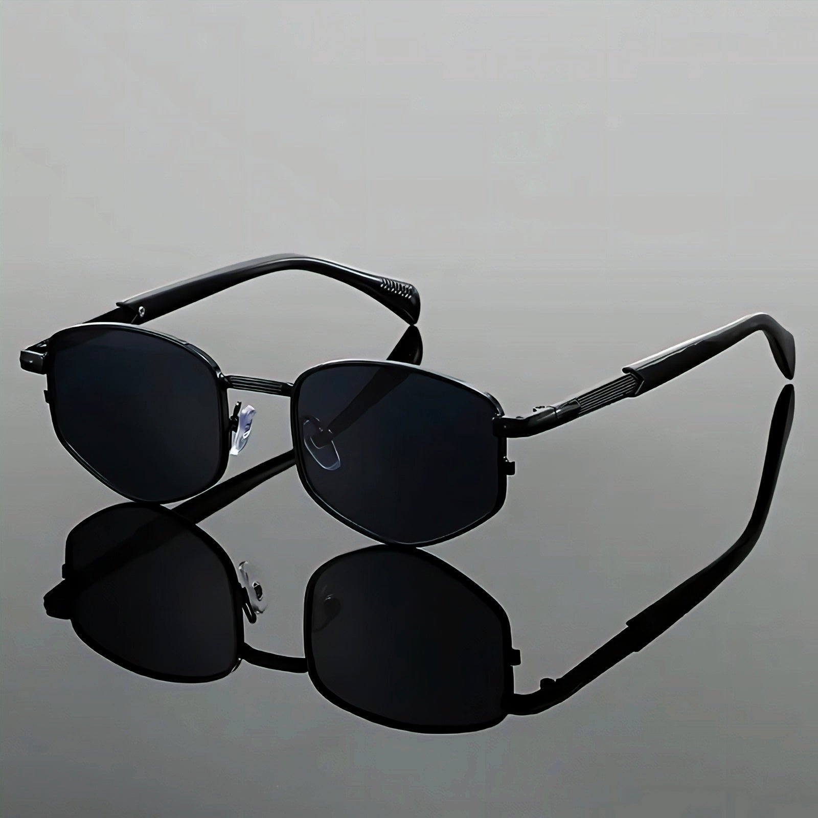Metallic Black Sunglasses