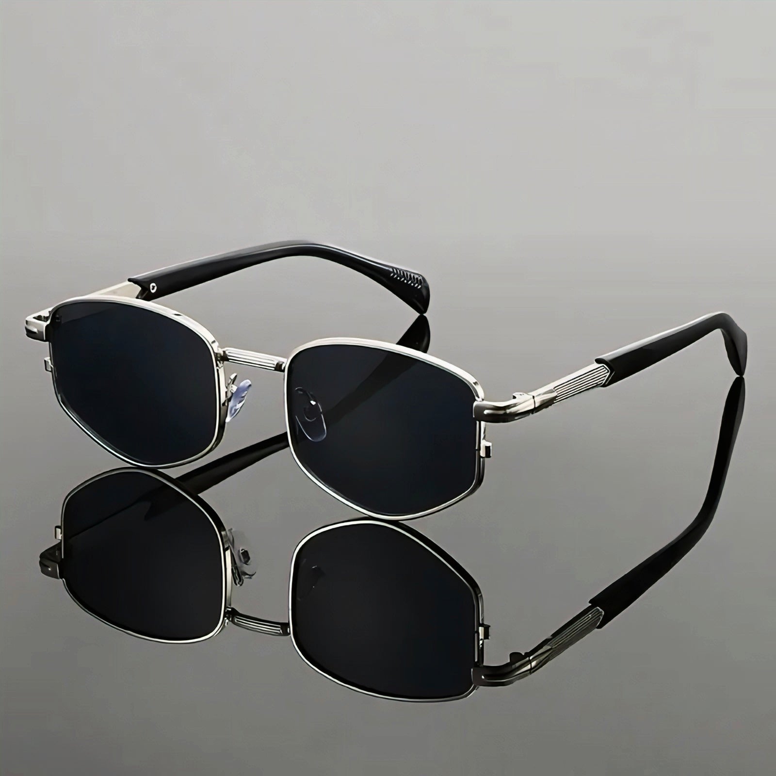 Metallic Black Sunglasses