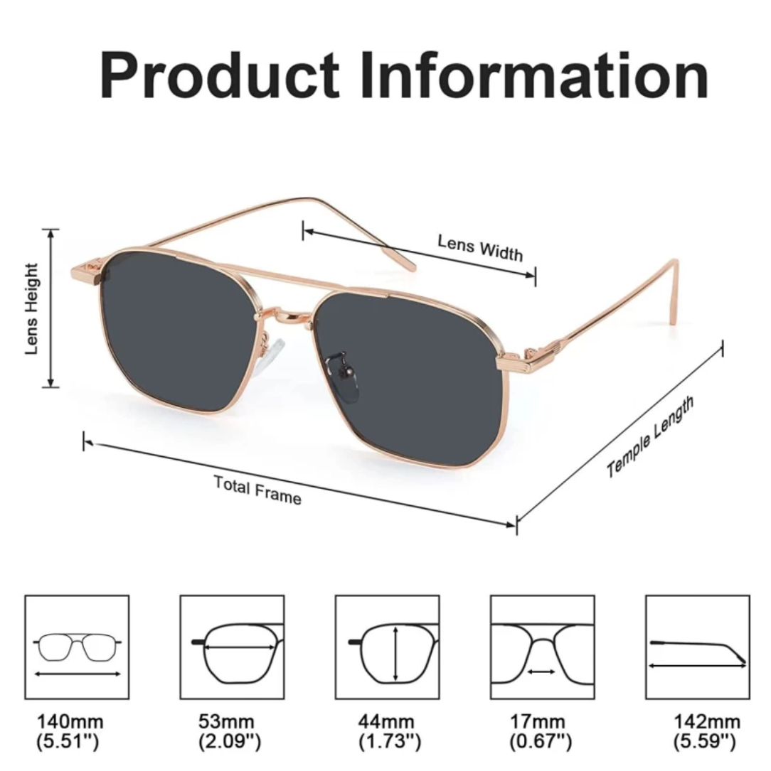 Royal Metal Square Sunglasses